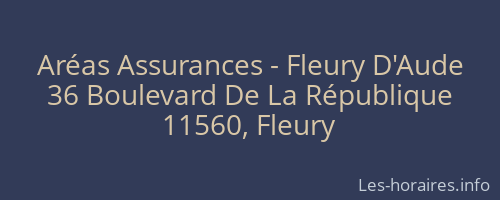 Aréas Assurances - Fleury D'Aude