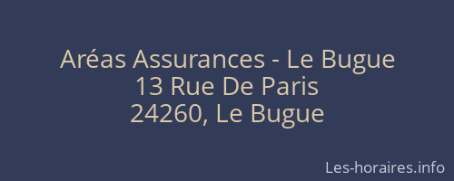 Aréas Assurances - Le Bugue