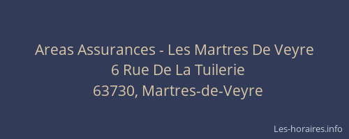 Areas Assurances - Les Martres De Veyre