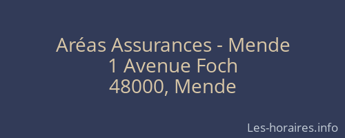 Aréas Assurances - Mende