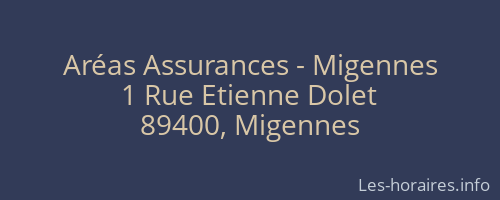 Aréas Assurances - Migennes