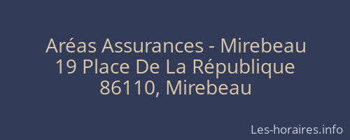Aréas Assurances - Mirebeau