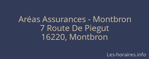 Aréas Assurances - Montbron