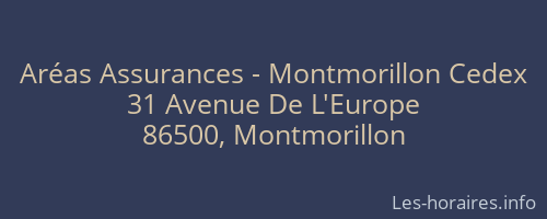 Aréas Assurances - Montmorillon Cedex