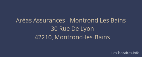 Aréas Assurances - Montrond Les Bains