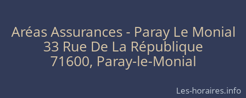 Aréas Assurances - Paray Le Monial