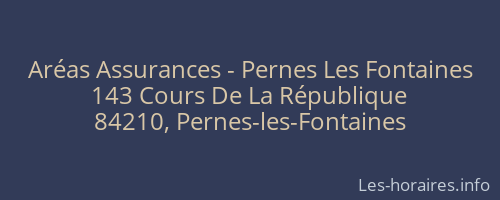 Aréas Assurances - Pernes Les Fontaines