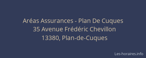 Aréas Assurances - Plan De Cuques