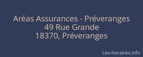 Aréas Assurances - Préveranges