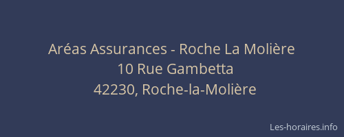 Aréas Assurances - Roche La Molière