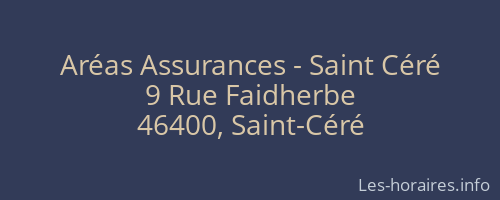 Aréas Assurances - Saint Céré