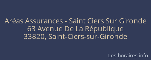 Aréas Assurances - Saint Ciers Sur Gironde
