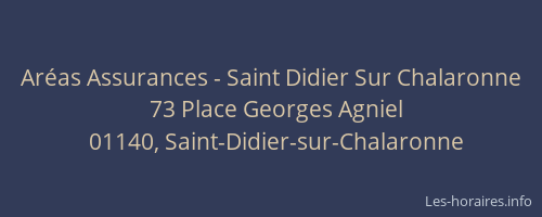 Aréas Assurances - Saint Didier Sur Chalaronne