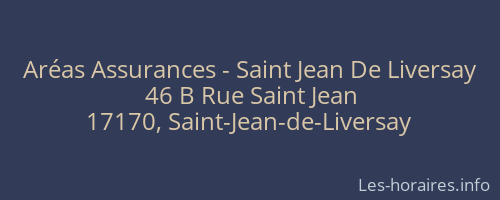 Aréas Assurances - Saint Jean De Liversay