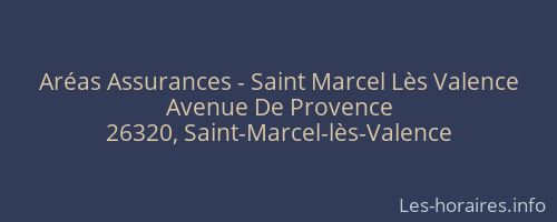 Aréas Assurances - Saint Marcel Lès Valence