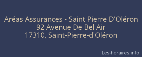 Aréas Assurances - Saint Pierre D'Oléron