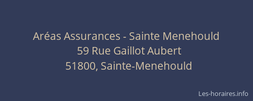 Aréas Assurances - Sainte Menehould