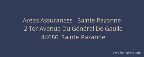 Aréas Assurances - Sainte Pazanne