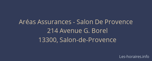 Aréas Assurances - Salon De Provence