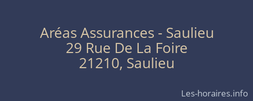 Aréas Assurances - Saulieu