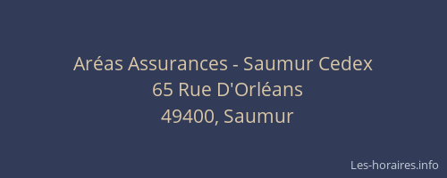 Aréas Assurances - Saumur Cedex