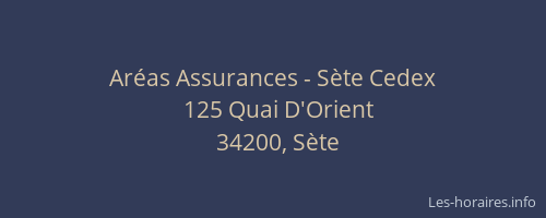 Aréas Assurances - Sète Cedex