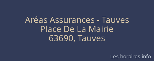 Aréas Assurances - Tauves