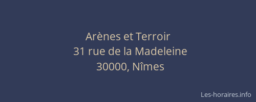 Arènes et Terroir