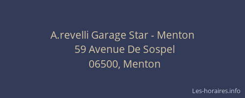 A.revelli Garage Star - Menton