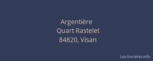 Argenti&egrave;re