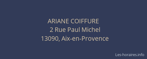 ARIANE COIFFURE