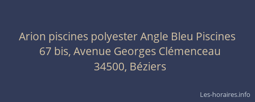 Arion piscines polyester Angle Bleu Piscines