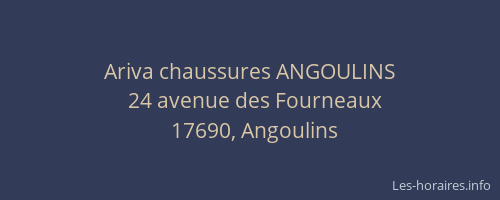 Ariva chaussures ANGOULINS