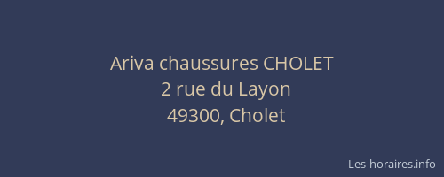 Ariva chaussures CHOLET