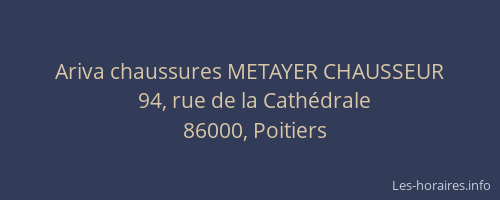 Ariva chaussures METAYER CHAUSSEUR