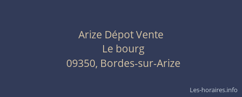 Arize Dépot Vente