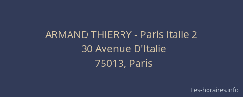 ARMAND THIERRY - Paris Italie 2