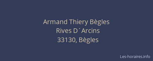 Armand Thiery Bègles