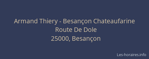 Armand Thiery - Besançon Chateaufarine