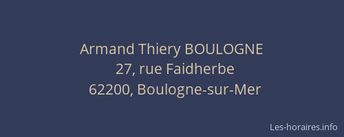 Armand Thiery BOULOGNE