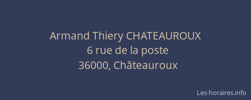 Armand Thiery CHATEAUROUX