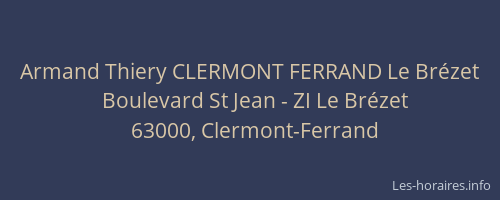 Armand Thiery CLERMONT FERRAND Le Brézet