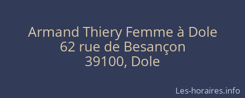 Armand Thiery Femme à Dole
