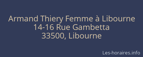 Armand Thiery Femme à Libourne