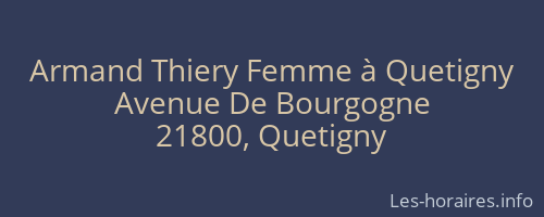 Armand Thiery Femme à Quetigny