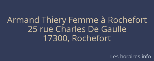 Armand Thiery Femme à Rochefort