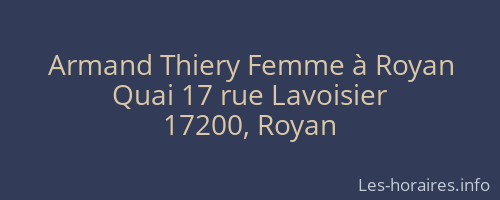 Armand Thiery Femme à Royan