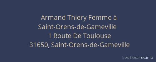 Armand Thiery Femme à Saint-Orens-de-Gameville
