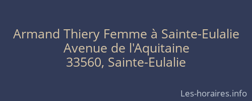 Armand Thiery Femme à Sainte-Eulalie