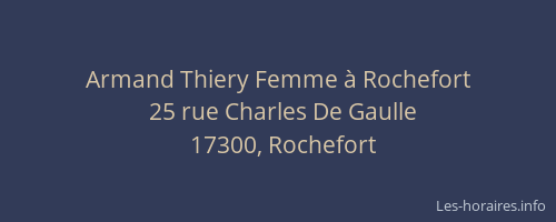 Armand Thiery Femme à Rochefort